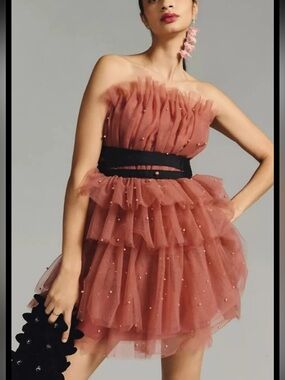 strapless open back dress Maeve Wrap Dress in Pink Tropical by Iris Maxi - Kindred Spirit Boutique main image 1
